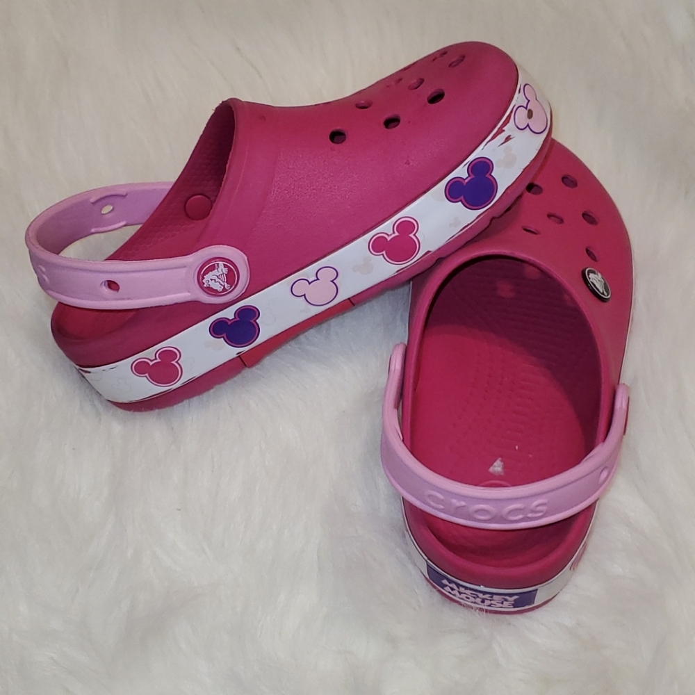 Crocs Kids Mickey Mouse Size 1 Pink sandals - Picture 8 of 9